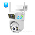 2023 V380 4MP Outdoor 4G WiFi Dual Lens PTZ CCTV Camera
